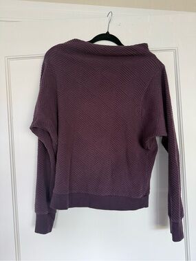 Anthropologie 9-H15 STCL Plum Textured Crew Neck Sweater/sweatshirt